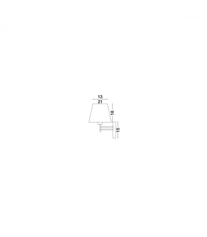 Logan Wall Lamp with Shade Satin Nickel Aluminium White Shade LED E27-3