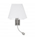 Valencia Reading Light Sand Satin Nickel Aluminium White Shade LED 3W 190lm LED E27-1