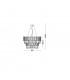 Baladona 20 Light Pendant Ceiling Light Golden Brass Aluminium Crystal LED G9-4