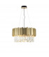Baladona 9 Light Pendant Ceiling Light Golden Brass Aluminium Crystal LED G9-1