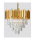Grane 8 Light Pendant Ceiling Light Gold Metal Crystal LED E14-2