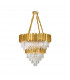 Grane 20 Light Pendant Ceiling Light Gold Metal Crystal LED E14-1