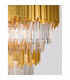 Grane 20 Light Pendant Ceiling Light Gold Metal Crystal LED E14-2