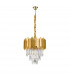 Grane 4 Light Pendant Ceiling Light Gold Metal Crystal LED E14-1