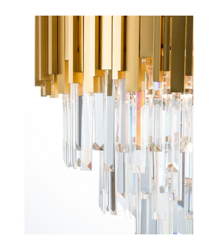 Grane 4 Light Pendant Ceiling Light Gold Metal Crystal LED E14-4