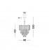 Grane 4 Light Pendant Ceiling Light Gold Metal Crystal LED E14-5