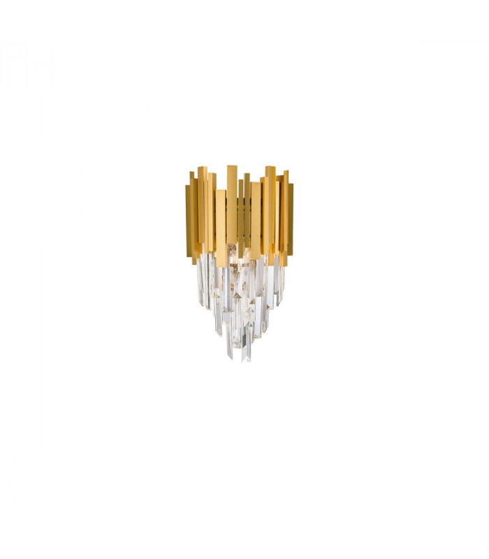 Grane 2 Light Pendant Ceiling Light Gold Metal Crystal LED E14-1