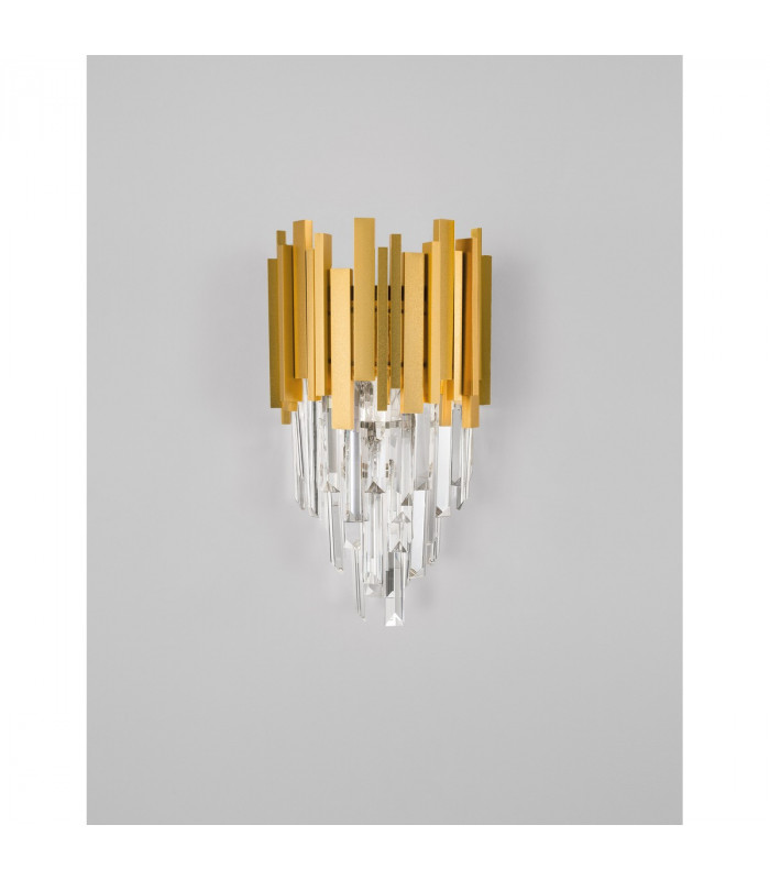 Grane 2 Light Pendant Ceiling Light Gold Metal Crystal LED E14-3