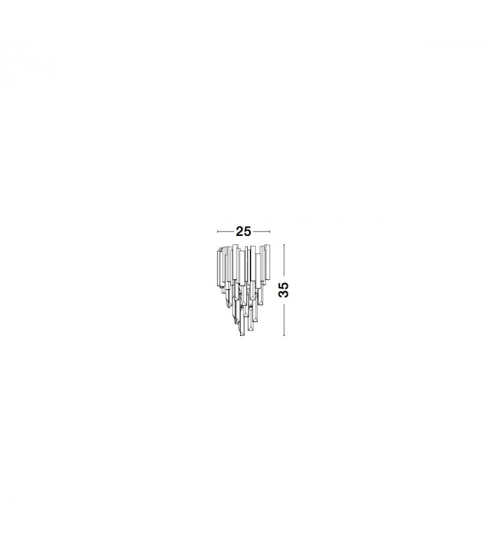 Grane 2 Light Pendant Ceiling Light Gold Metal Crystal LED E14-5