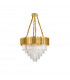 Grane 12 Light Pendant Ceiling Light Gold Metal Crystal LED E14-1