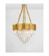 Grane 12 Light Pendant Ceiling Light Gold Metal Crystal LED E14-4
