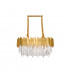Grane 8 Light Pendant Ceiling Light Gold Metal Crystal LED E14-1
