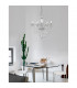 Connor 60cm Multi Arm Chandelier Chrome Aluminium Glass K9 Crystal LED E14-2