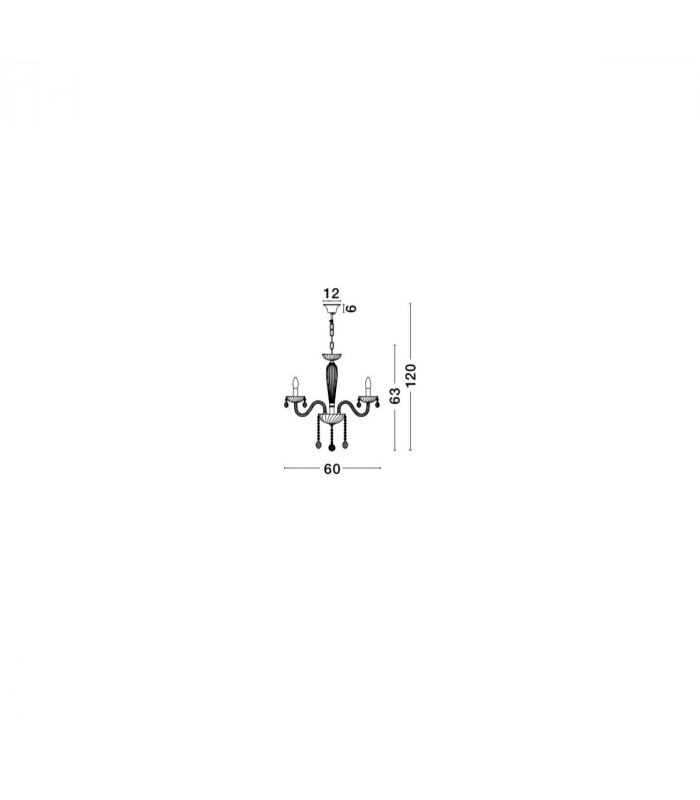 Connor 60cm Multi Arm Chandelier Chrome Aluminium Glass K9 Crystal LED E14-5