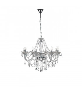 Connor 75cm Multi Arm Chandelier Chrome Aluminium Glass K9 Crystal LED E14-1