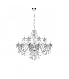 Connor 100cm Multi Arm Chandelier Chrome Aluminium Glass K9 Crystal LED E14-1
