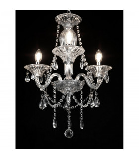 Connor 48cm Multi Arm Chandelier Chrome Aluminium Glass K9 Crystal LED E14-2