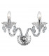 Connor 2 Light Candle Wall Lamp Chrome Aluminium Glass K9 Crystal Adjustable LED E14-1