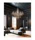 Zeno 78cm Multi Arm Chandelier Chrome Aluminium Cognac Glass K9 Crystals LED E14-2