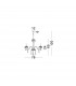 Zeno 78cm Multi Arm Chandelier Chrome Aluminium Cognac Glass K9 Crystals LED E14-3