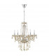Zeno 58cm Multi Arm Chandelier Chrome Aluminium Cognac Glass K9 Crystals LED E14-1