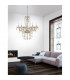 Zeno 58cm Multi Arm Chandelier Chrome Aluminium Cognac Glass K9 Crystals LED E14-2