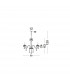 Zeno 58cm Multi Arm Chandelier Chrome Aluminium Cognac Glass K9 Crystals LED E14-3