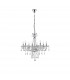 Venezia 8 Light Multi Arm Chandelier Chrome Aluminium Glass K9 Crystals LED E14-1