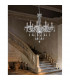Venezia 8 Light Multi Arm Chandelier Chrome Aluminium Glass K9 Crystals LED E14-2