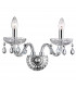 Venezia 2 Light Candle Wall Lamp Chrome Aluminium Glass K9 Crystals Adjustable LED E14-1