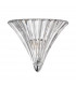 Guscio Flush Wall Uplighter Chrome Metal Clear Glass LED E14-1