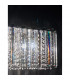 Element 6 Light Bar Pendant Ceiling Light Chrome Aluminium Glass K9 Crystal LED G9-6