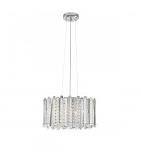 Element 5 Light Pendant Ceiling Light Chrome Aluminium Glass K9 Crystal LED G9-1