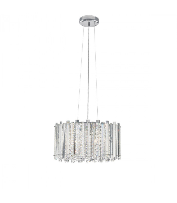 Element 5 Light Pendant Ceiling Light Chrome Aluminium Glass K9 Crystal LED G9-1