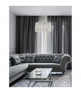 Element 5 Light Pendant Ceiling Light Chrome Aluminium Glass K9 Crystal LED G9-2