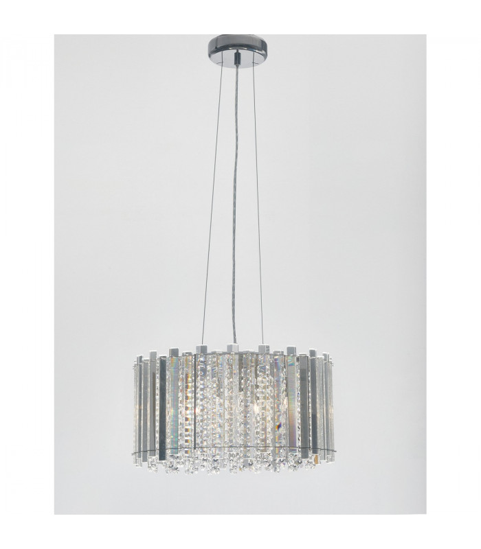 Element 5 Light Pendant Ceiling Light Chrome Aluminium Glass K9 Crystal LED G9-3