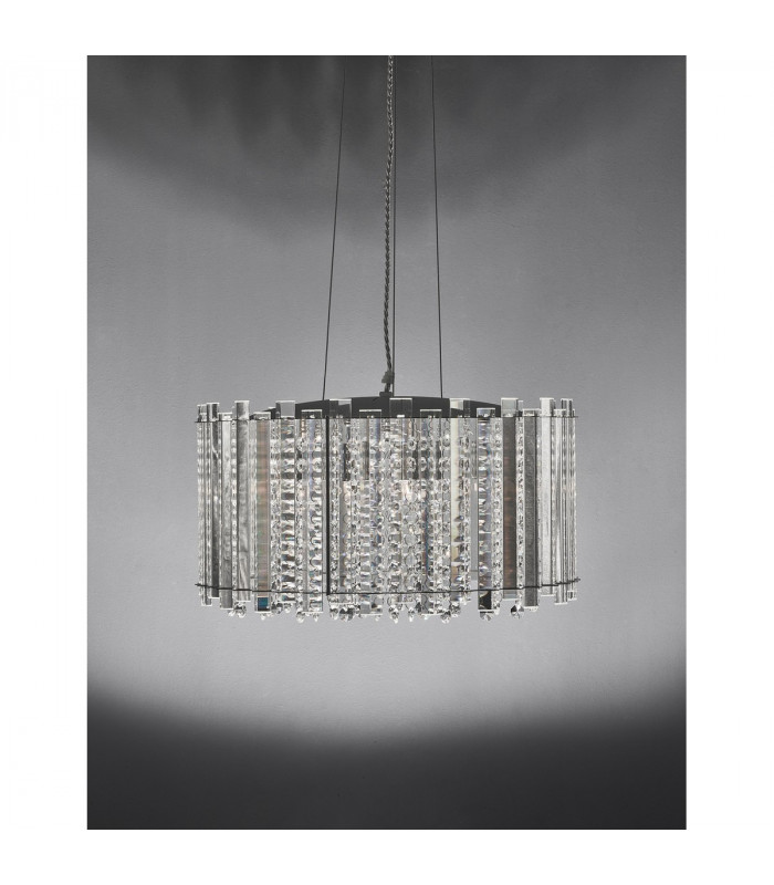 Element 5 Light Pendant Ceiling Light Chrome Aluminium Glass K9 Crystal LED G9-4
