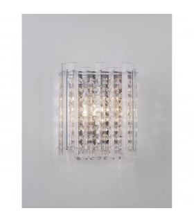 Element Wall Lamp Chrome Aluminium Glass K9 Crystal LED G9-2