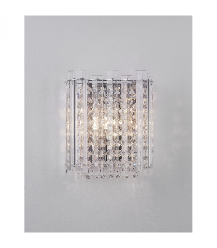 Element Wall Lamp Chrome Aluminium Glass K9 Crystal LED G9-2