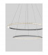 Netuno Integrated LED Pendant Ceiling Light Chrome Aluminium Crystal Adjustable LED 50W 2570Lm 3000K-4