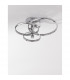 Netuno Integrated LED Semi Flush Light Chrome Aluminium Crystal Adjustable LED 30W 1560Lm 3000K-3