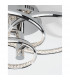 Netuno Integrated LED Semi Flush Light Chrome Aluminium Crystal Adjustable LED 30W 1560Lm 3000K-4