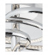 Netuno Integrated LED Semi Flush Light Chrome Aluminium Crystal Adjustable LED 30W 1560Lm 3000K-5