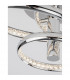 Netuno Integrated LED Semi Flush Light Chrome Aluminium Crystal Adjustable LED 30W 1560Lm 3000K-6