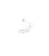 Celine Integrated LED Pendant Ceiling Light Chrome Aluminium Crystal Adjustable LED 52W 3120Lm 3000K-4