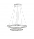 Celine Integrated LED Pendant Ceiling Light Chrome Aluminium Crystal Adjustable LED 40W 2400Lm 3000K-1