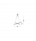 Celine Integrated LED Pendant Ceiling Light Chrome Aluminium Crystal Adjustable LED 40W 2400Lm 3000K-5