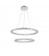 Celine Integrated LED Pendant Ceiling Light Chrome Aluminium K9 Crystal Adjustable LED 60W 3600Lm 3500K-3