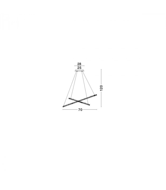 Celine Integrated LED Pendant Ceiling Light Chrome Aluminium K9 Crystal Adjustable LED 60W 3600Lm 3500K-5