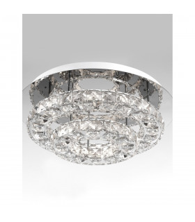 Quentin Ceiling Light Chrome Aluminium K9 Crystal LED 28W 1560Lm 3000K-2
